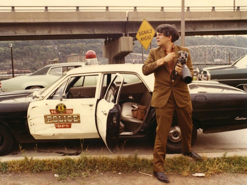 Stan Brakhage shooting Eye in Pittsburgh, 1975