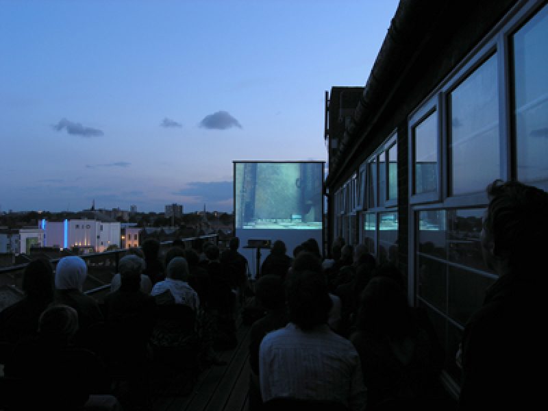 Outdoor screening of Valie EXPORT's Invisible Adversaries at LUX