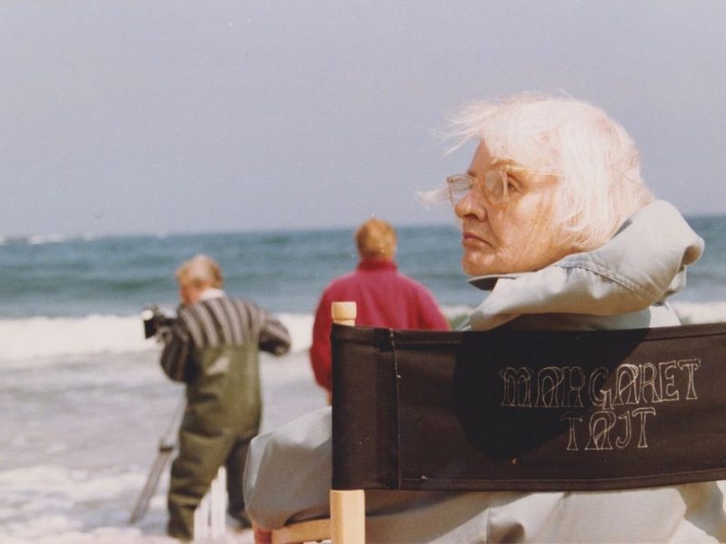 Margaret Tait on set of Blue Black Permanent, 1992. Courtesy of Orkney Library and Archive.
